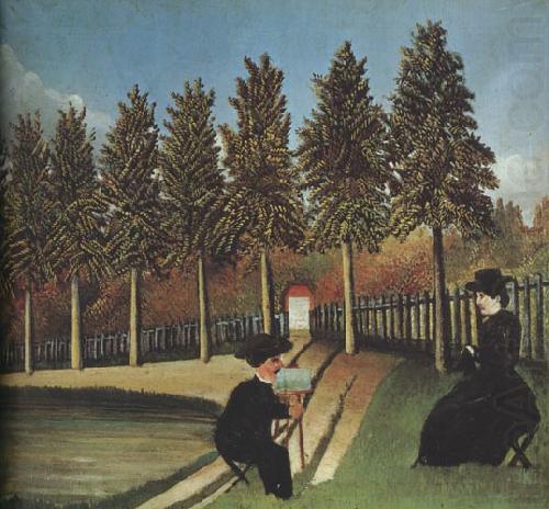 Henri Rousseau The Artist Painting His Wife china oil painting image
